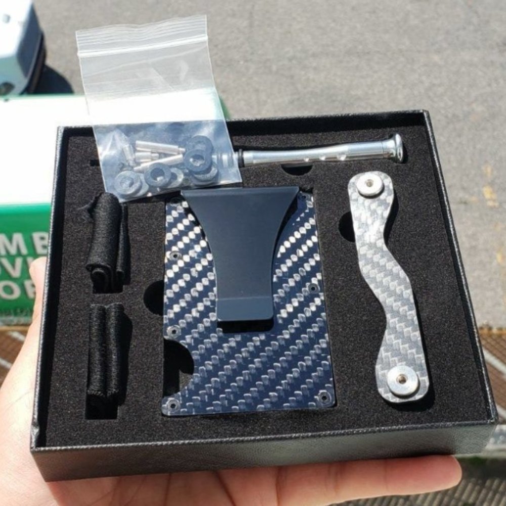 RFID Carbon Fiber 3K Slim Design Wallet Money Clip